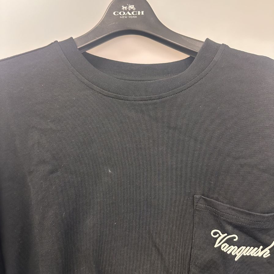 極美品◆ヴァンキッシュフィットネス Tシャツ ブラック メンズ サイズS VANQUISH 【AFB25】