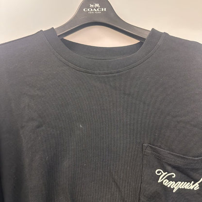 極美品◆ヴァンキッシュフィットネス Tシャツ ブラック メンズ サイズS VANQUISH 【AFB25】