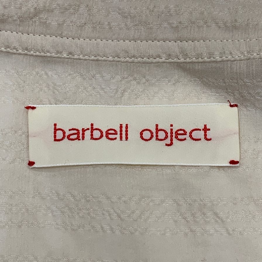 中古◆バーベルオブジェクト 長袖 シャツ 3B SH 25SS bo-04s06 シルク コットン アイボリー  サイズ1 barbell object 【AFB15】