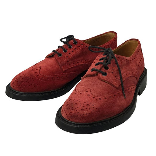 トリッカーズ スエード バートンフルブローグ 5633 メンズ サイズ7.5 レッド Tricker's 約26.0cm【PTM3】
