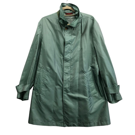 美品◆イザイア シルク100％ ジャケット ターコイズグリーン メンズ サイズ50 ISAIA 【AFB5】