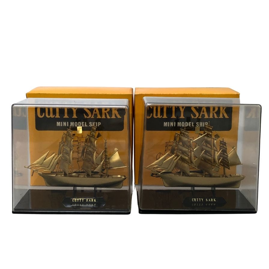 【二個セット】カティサーク ウイスキー ノベルティ ミニ モデル シップ CUTTY SARK【AFI28】【中古】
