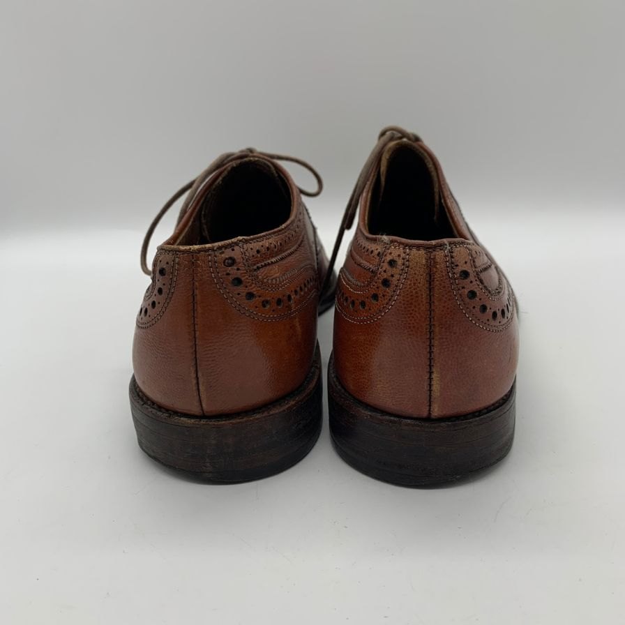 アレンエドモンズ レザーシューズ セミブローグ グレインレザー ライトブラウン メンズ サイズUS8D ALLEN EDMONDS 約26.0cm【YB6】