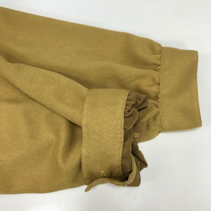 美品◆アンセルム ヴィーガンレザー ロングシャツ イエロー メンズ サイズ2 ANCELLM 【AFB6】