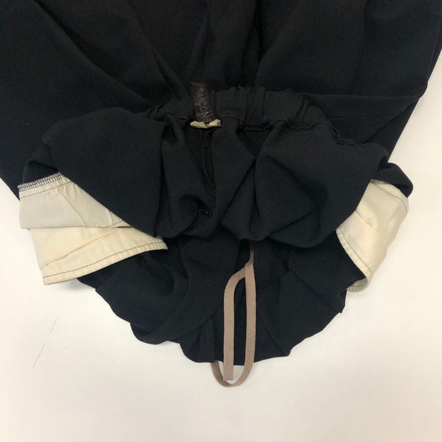 コムデギャルソン レディース フレアスカート ウエストゴム GP-S019 AD2018 日本製 サイズS ブラック COMME des GARCONS【AFB31】