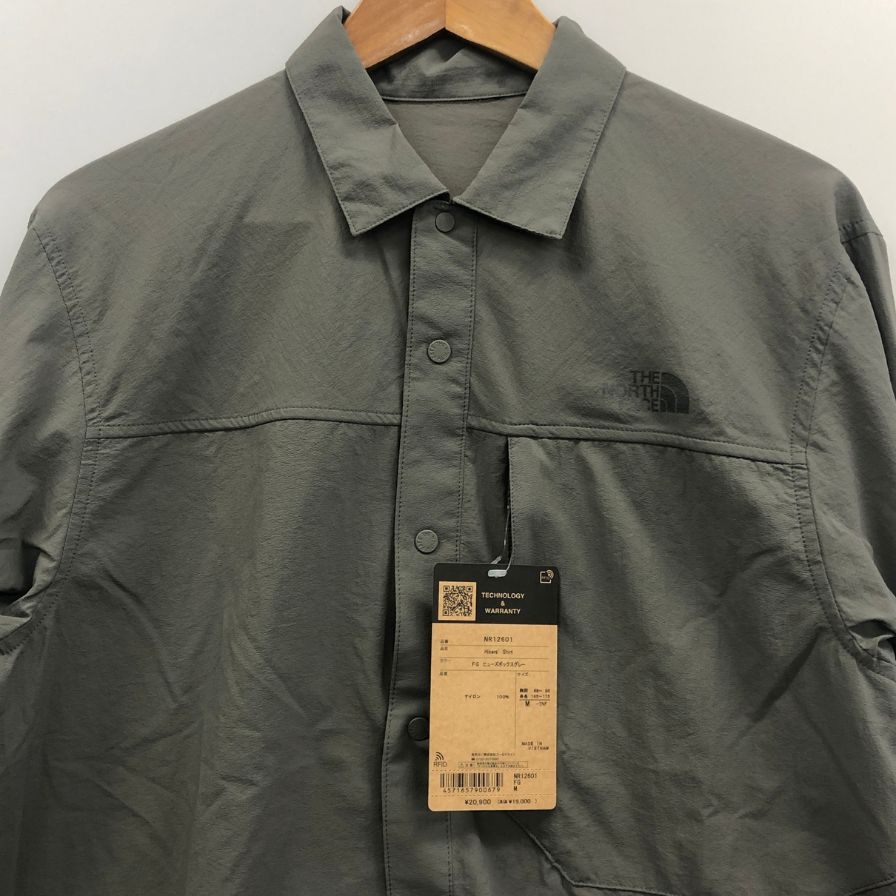 極美品◆ノースフェイス NR12601 ハイカーズシャツ メンズ グレー サイズM THE NORTH FACE 【AFB43】