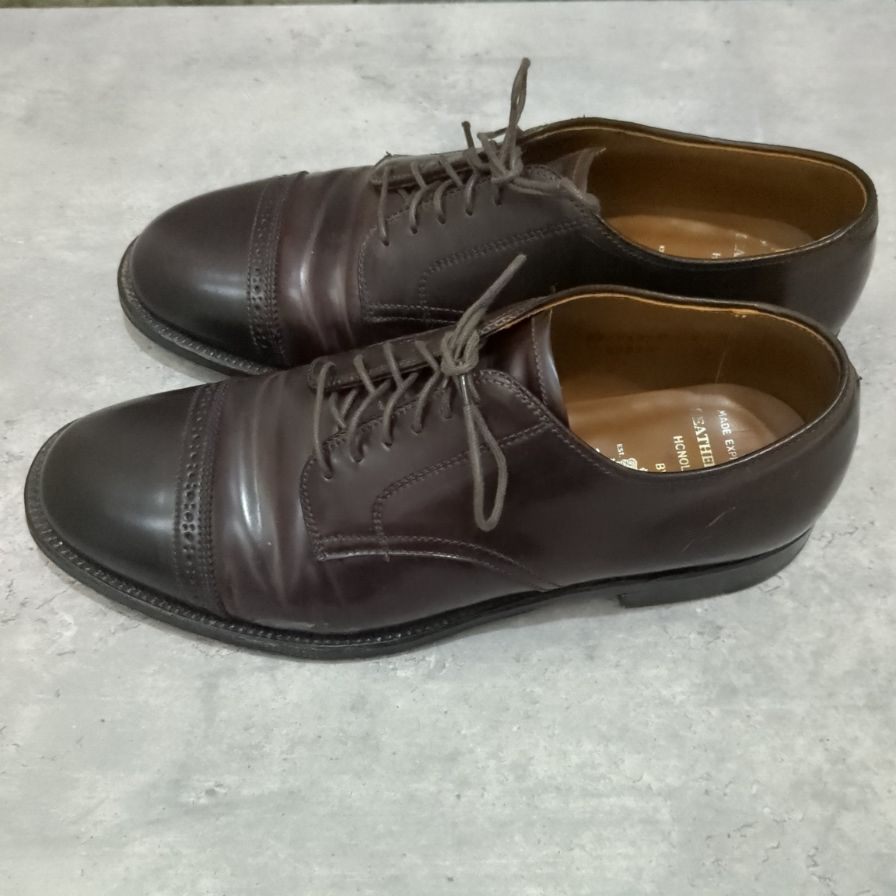オールデン 43518 パンチドキャップトゥ コードバン ダークバーガンディ メンズ サイズUS8D ALDEN ビジネスシューズ 約26.0cm【LA】【中古】