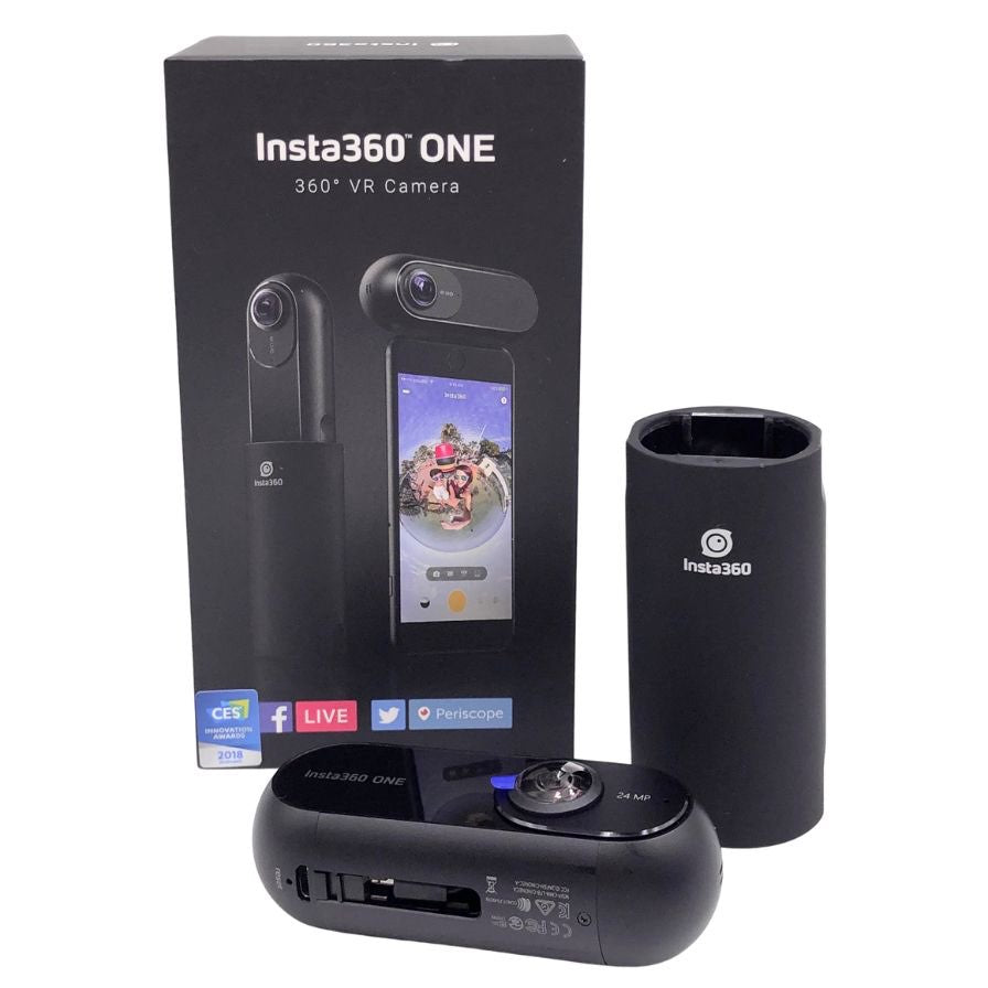 インスタ360 ウェアラブルカメラ 360度 全天球 VR アクションカメラ 2018年製 ブラック ユニセックス INSTA360 ONE【AFI21】【中古】