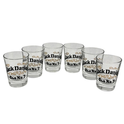 ジャックダニエル OLD No.7 ショットグラス 6個セット JACK DANIEL'S【AFI28】【中古】