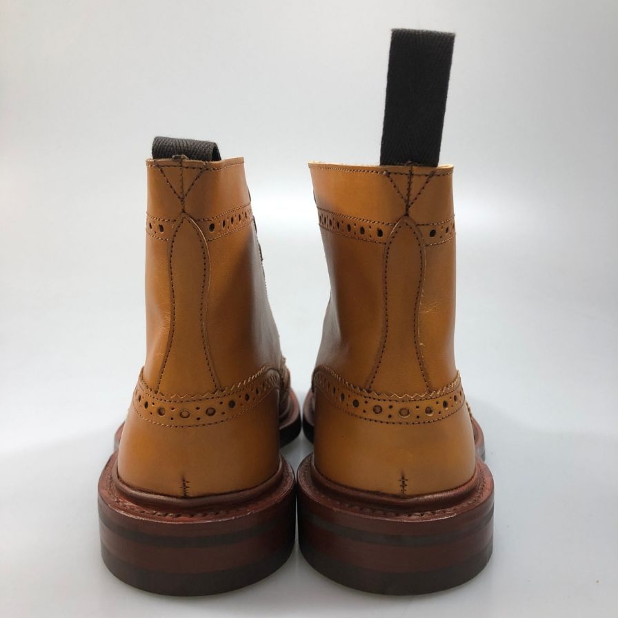 トリッカーズ カントリーブーツ ストウ ウイングチップ 942412 5634/24 ブラウン  UK7ハーフ-5 Tricker’ｓ ブーツ 約25.5cm【LA】【中古】