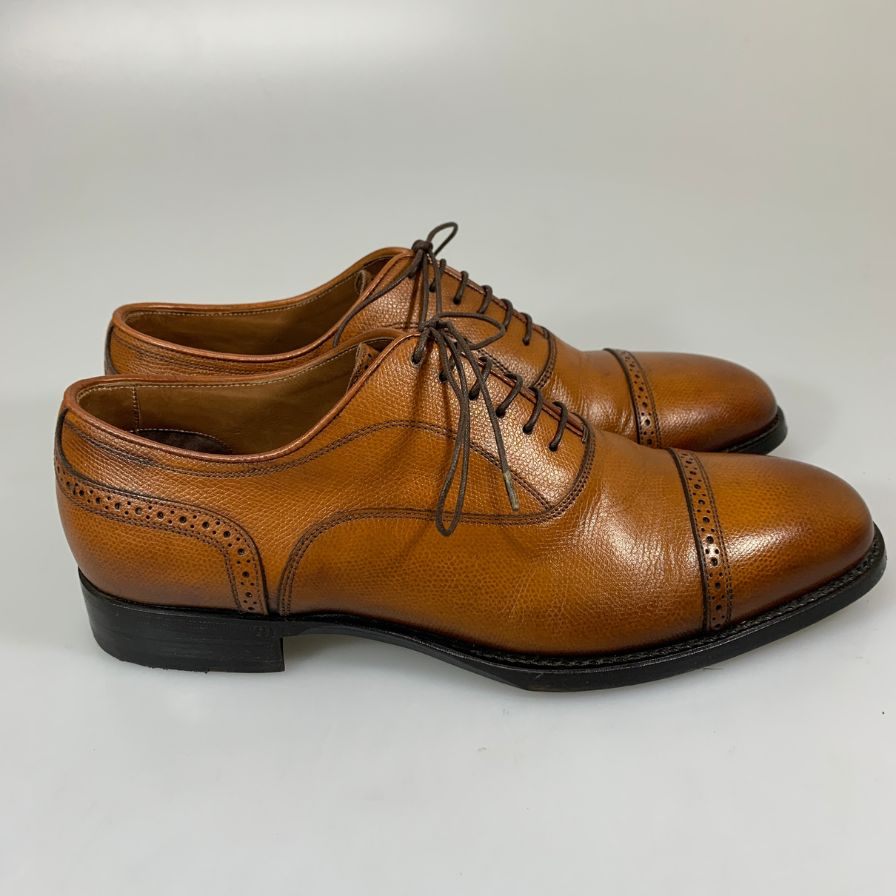 ブリオーニ キャップトゥ レザーシューズ ブラウン サイズ8 メンズ Brioni 約26.5cm【YB3】