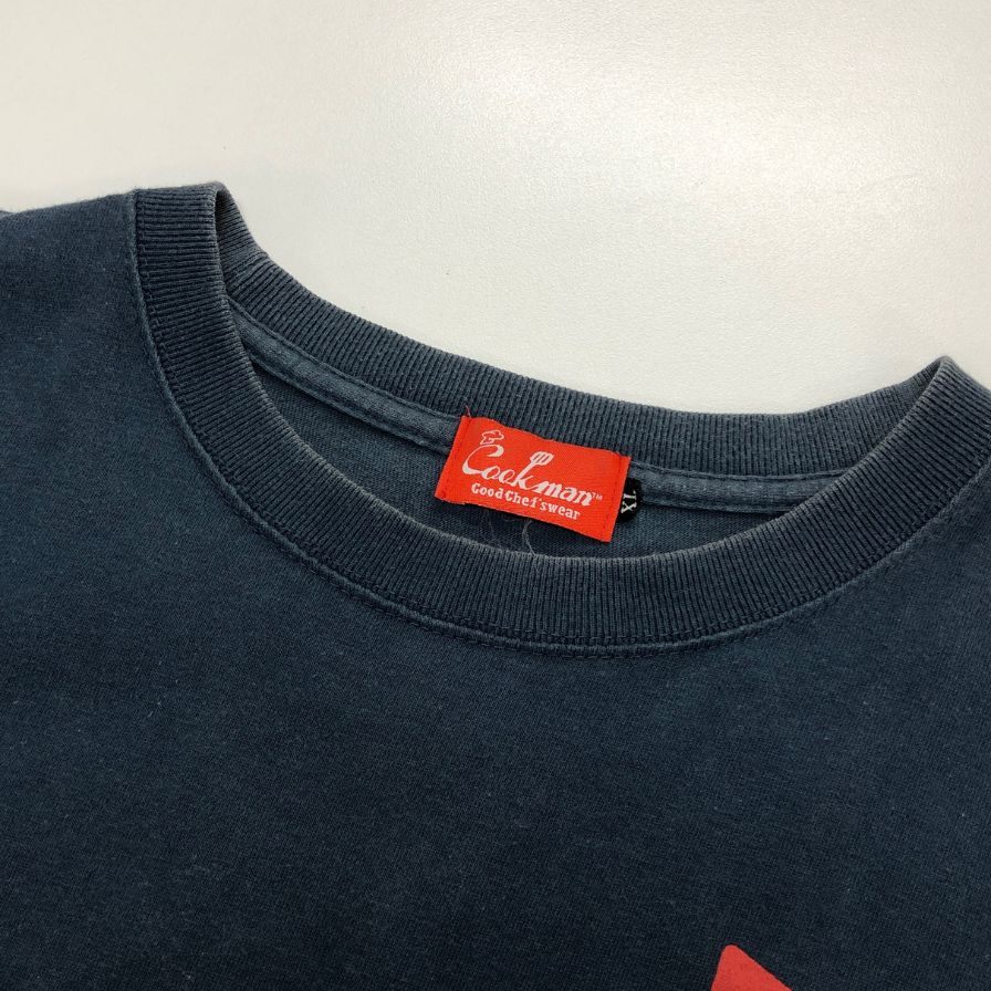 中古■クックマン バックプリントTシャツ  ネイビー メンズ  XL COOKMAN 【AFB7】