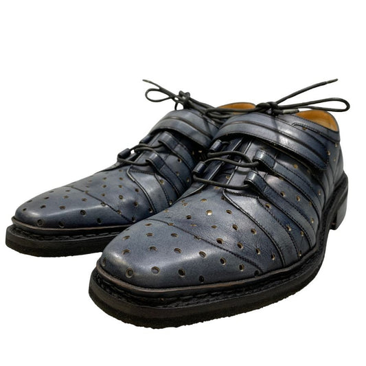 アーティスト―二 パンチングシューズ メンズ ブルー系 サイズ 7 a.testoni 約25.5cm【AFD9-2】
