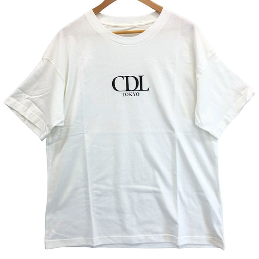 新品同様◆シーディーエル Tシャツ ワンポイントロゴ ポップアップストア限定 ホワイト ユニセックス サイズL CDL TOKYO 【AFB45】