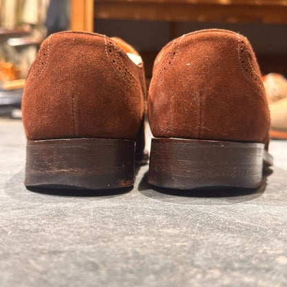 グレンソン レザーシューズ 6381 フルブローグ スエード ブラウン サイズUK6.5F メンズ GRENSON ビジネスシューズ 約25.0cm【LA】【中古】