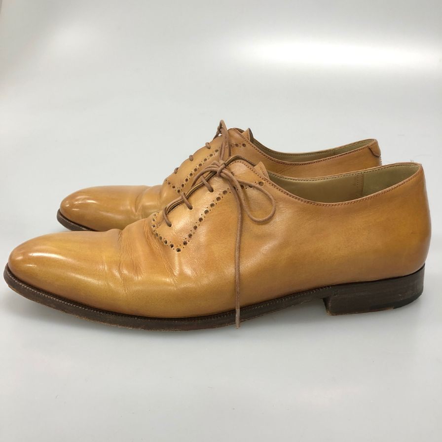ベルルッティ レザーシューズ プレーントゥ メダリオン ライトブラウン サイズUK10 BERLUTI ビジネスシューズ 約29.0cm【LA】【中古】