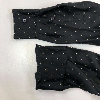 美品◆マックスマーラ  pura seta シャツ シルク ドット柄 レディース ブラック サイズ40 Max Mara 【AFB7】