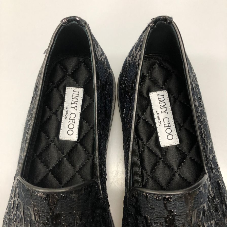 ジミーチュウ スリッポン VQH LAW サイズ41 ブラック メンズ JIMMY CHOO 約26.0cm【AFD6】