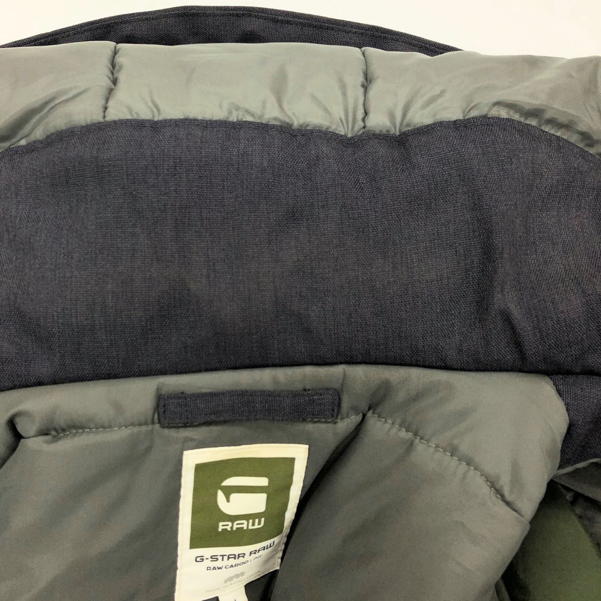 中古◆ジースター ロゥ ジャケット 中綿 キルティング フード グレー メンズ サイズM G-STAR RAW RACKLER HDD BOMBER 【AFA24】