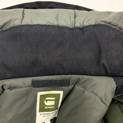 中古◆ジースター ロゥ ジャケット 中綿 キルティング フード グレー メンズ サイズM G-STAR RAW RACKLER HDD BOMBER 【AFA24】