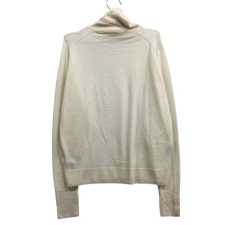 美品◆ジョンスメドレー ニットセーター 長袖 タートルネック ウール アイボリー M JOHN SMEDLEY 【AFB3】