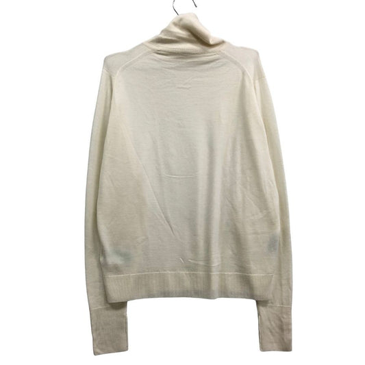 美品◆ジョンスメドレー ニットセーター 長袖 タートルネック ウール アイボリー M JOHN SMEDLEY 【AFB3】