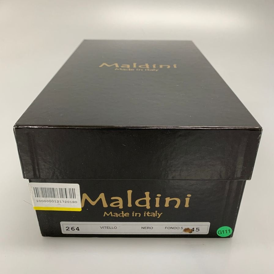 マルディーニ レザースニーカー スリッポン イタリア製 メンズ サイズ45 ブラック Maldini 約29.0cm【AFC42】