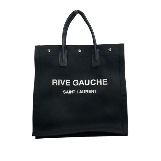 サンローラン リブゴーシュ トート 632539 キャンバス バッグ ブラック SAINT LAURENT【AFE10】