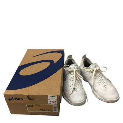 アシックス スニーカー バッシュ GLIDE NOVA FF２ホワイト レディース サイズ24 ASICS【AFD2】【中古】