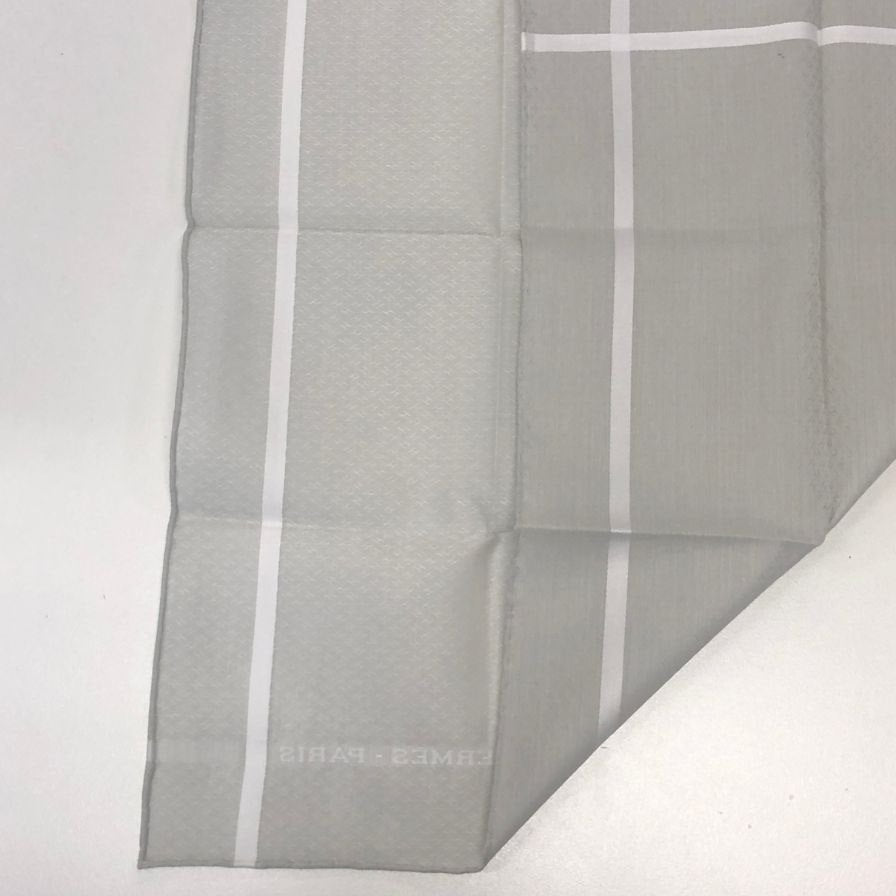 エルメス ハンカチ コットン100% レディース グレー系  HERMES【AFI18-2】【中古】