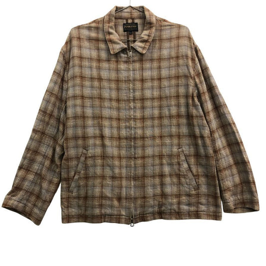 美品◆ペンドルトン ジップアップブルゾン チェック ベージュ系 メンズ サイズM PENDLETON 【AFB11】