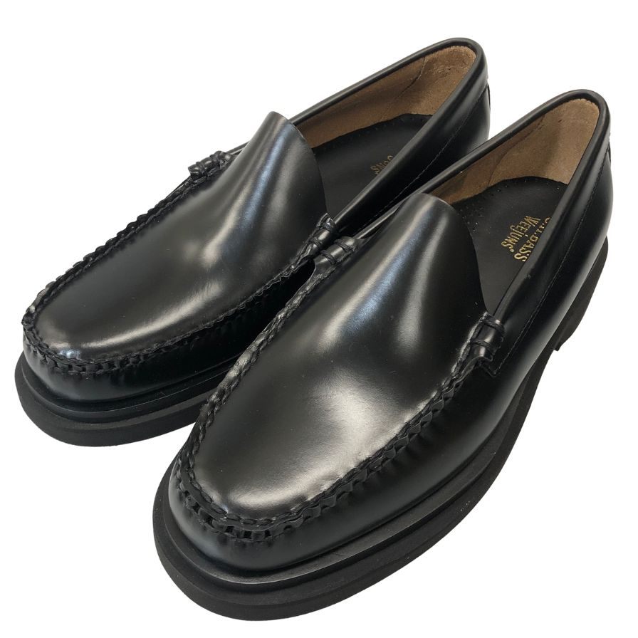 ジーエイチバス ローファー 11605 WEEJUN STEP VENETIAN ブラック サイズUS8 G.H.BASS 約26.0cm【AFD15-2】