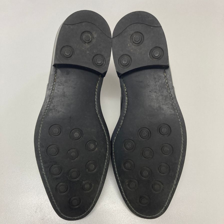 ロイドフットウェア レザーシューズ パンチドキャップトゥ  ブラック カーフ サイズUK7E メンズ Lloyd Footwea 約25.0cm【AFC53】