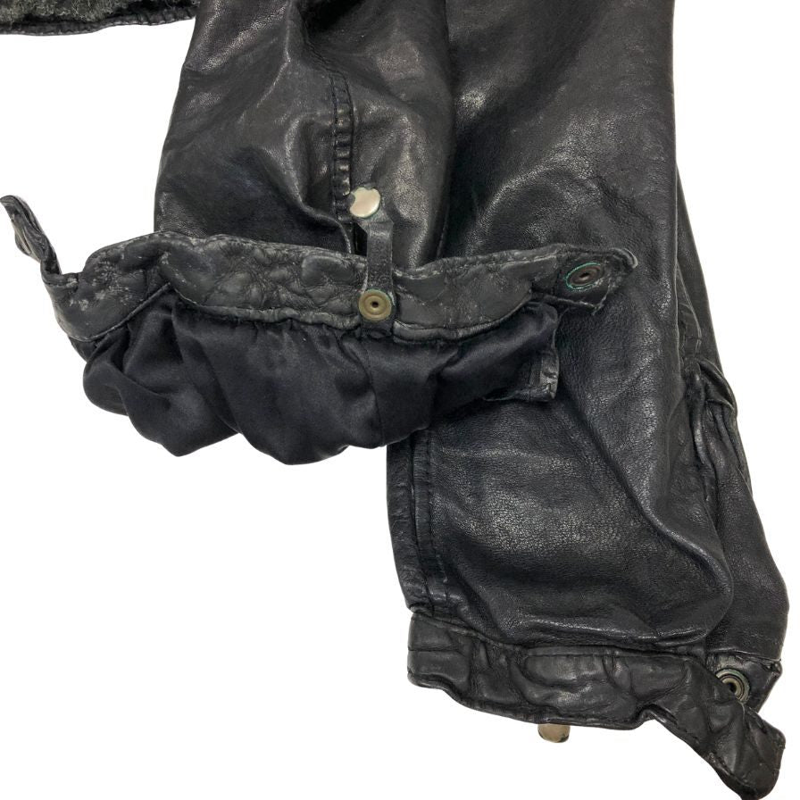 中古■ジョルジオ ブラート レザーコート ラム ブラック サイズ46 メンズ  giorgio brato 【AFA15】