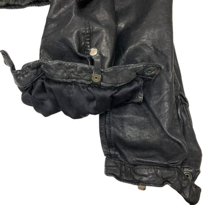 中古■ジョルジオ ブラート レザーコート ラム ブラック サイズ46 メンズ  giorgio brato 【AFA15】