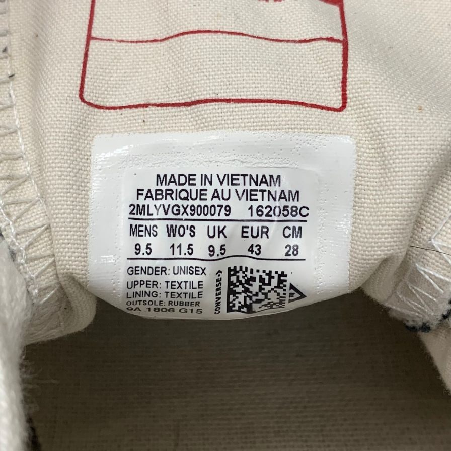 コンバース アディクト チャックテイラー ローカット スニーカー メンズ サイズ UK 9.5 ブラック CONVERSE 約28.0cm【AFC36】