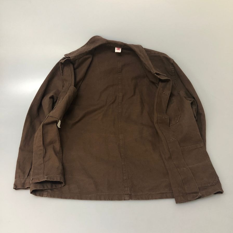 中古◆ル ペルラン ビンテージ フレンチ ワークジャケット コットン100% 防縮加工 サイズ50 LE PELERIN 【AFB6】