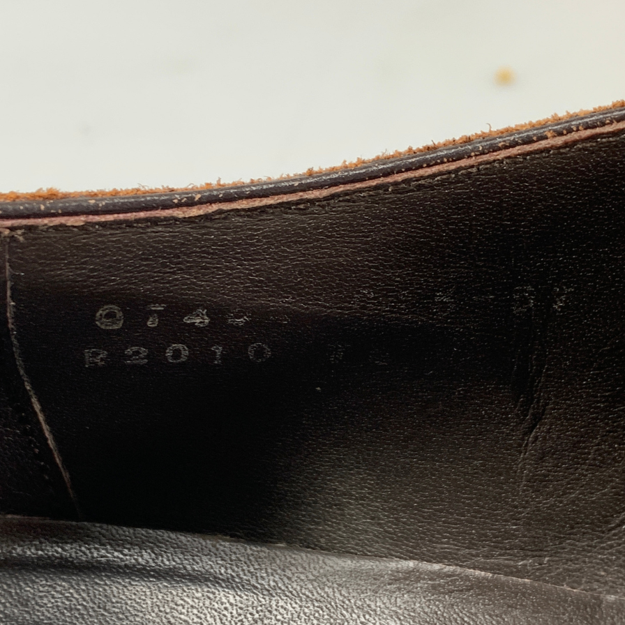 三陽山長 レザーシューズ ストレートチップ メンズ ブラウン サイズ7.5 メンズ 約25.5cm【YB1】