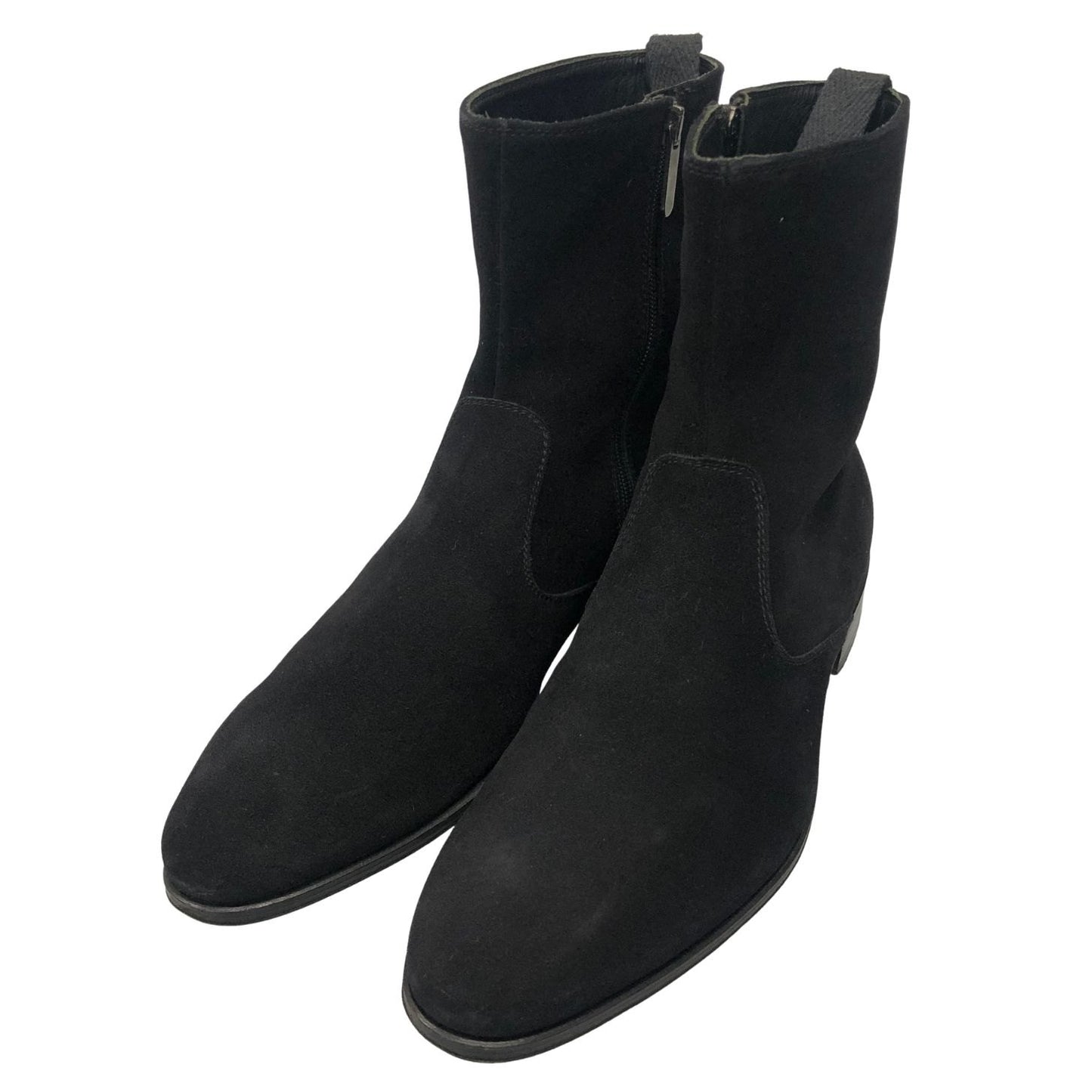 ユナイテッドアローズ ジップアップブーツ スエード ブラック サイズ6 UNITED ARROWS 約24.5cm【AFD5】