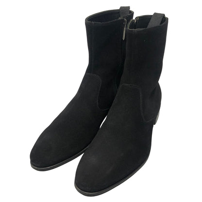 ユナイテッドアローズ ジップアップブーツ スエード ブラック サイズ6 UNITED ARROWS 約24.5cm【AFD5】