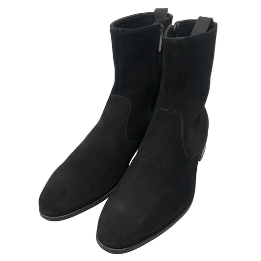 ユナイテッドアローズ ジップアップブーツ スエード ブラック サイズ6 UNITED ARROWS 約24.5cm【AFD5】