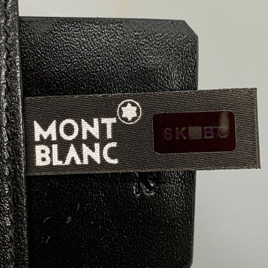 モンブラン カードケース 刺繍 デザイン レザー ブラック系 MONTBLANC【AFI4】