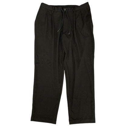 ランバン オンブルー イージー パンツ レーヨン ストレッチ ワイド ブラック メンズ サイズ52 LANVIN en Bleu 【AFB25】