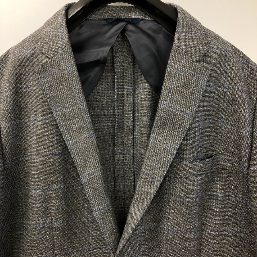 美品◆ブルックス ブラザーズ テーラードジャケット シングル グレー チェック柄 MILANO サイズ44 メンズ Brooks Brothers 【AFA16】