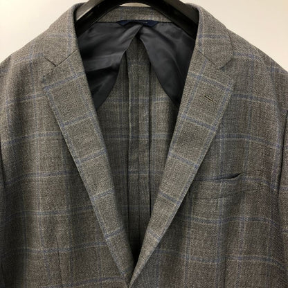 美品◆ブルックス ブラザーズ テーラードジャケット シングル グレー チェック柄 MILANO サイズ44 メンズ Brooks Brothers 【AFA16】