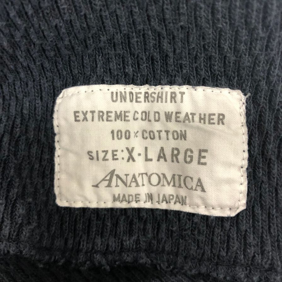 中古■アナトミカ サーマル ロングTシャツ 日本製 ネイビー メンズ サイズXL ANATOMICA 【AFB2】