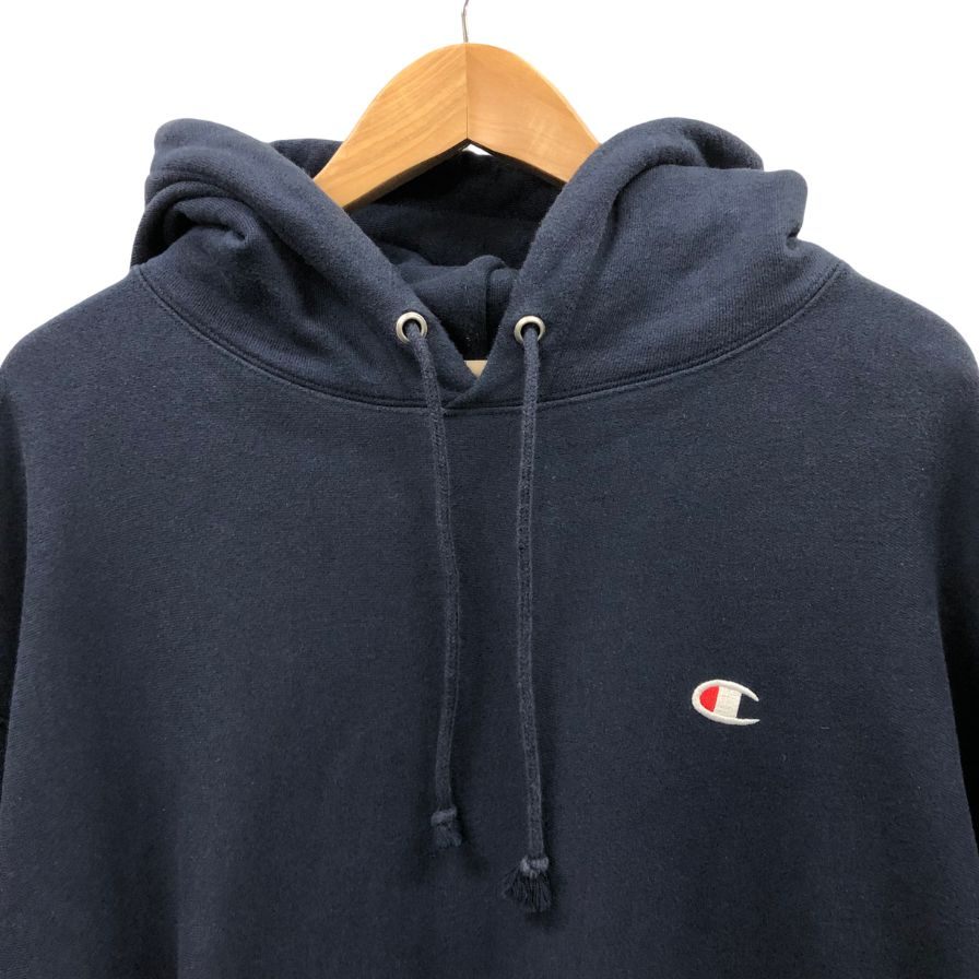 中古◇チャンピオン リバースウィーブ パーカー 復刻 ネイビー