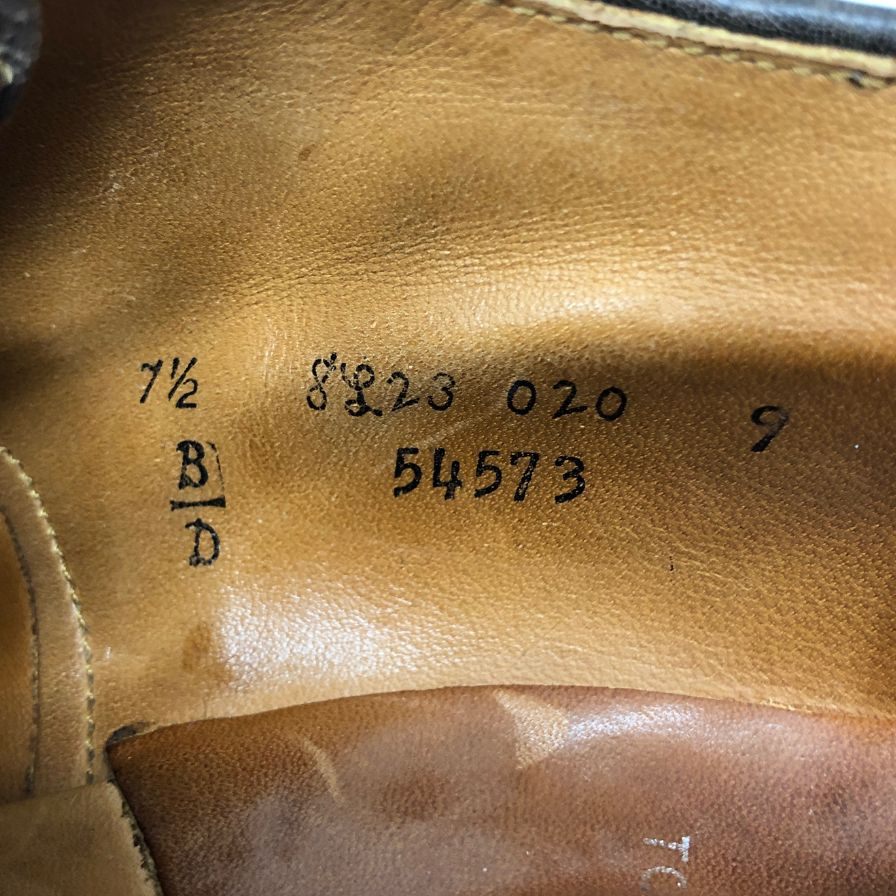オールデン トゥモローランド別注 Vチップ 54573 カーフ ブラウン US7.5D ALDEN ビジネスシューズ 約25.5cm【LA】【中古】