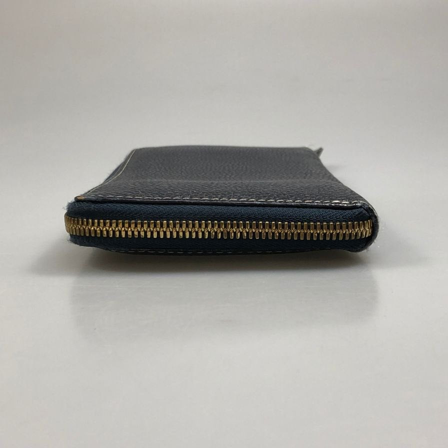 オオバセイホウ ロングウォレット 長財布 ラウンドファスナー レザー ネイビー 大峡製鞄【AFI27】