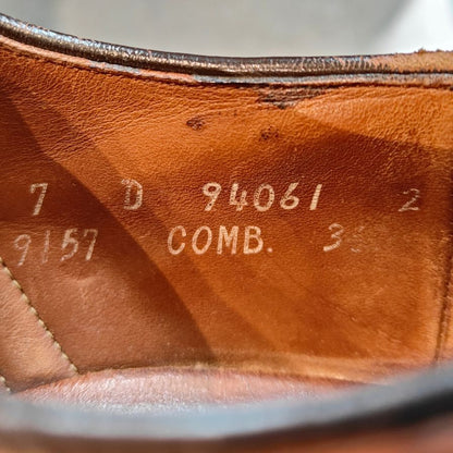 アレンエドモンズ レザーシューズ マクニール ウイングチップ グレインレザー ブラウン サイズUS7D Allen Edmonds ビジネスシューズ 約25.0cm【LA】【中古】